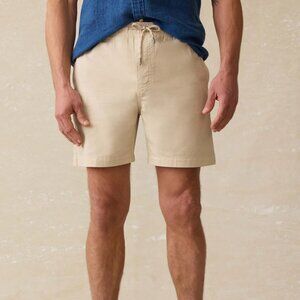 Faherty Essential Drawstring Short, Size M, Stone